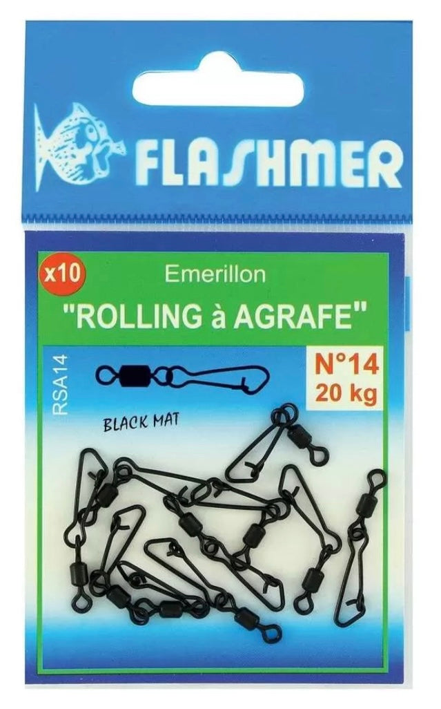 EMERILLON "ROLLING A AGRAFE" FLASHMER POCHETTE DE 10
