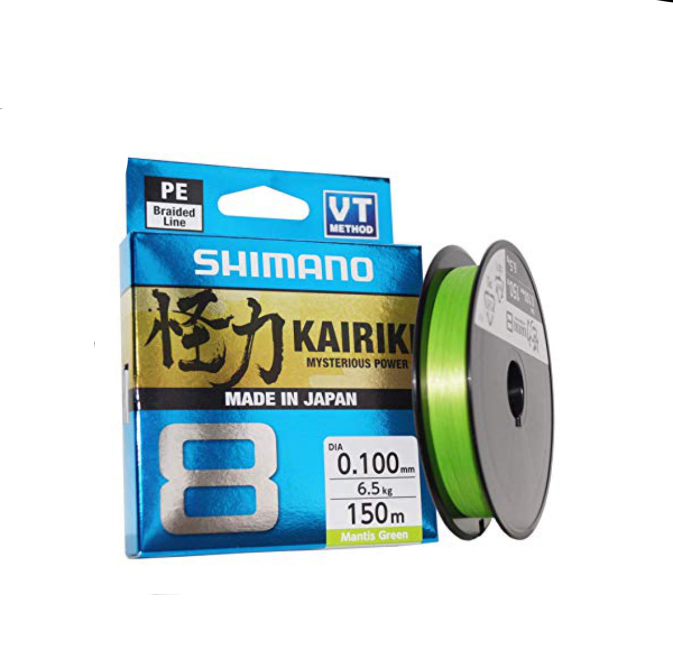 Shimano kairiki 8 150m mantis Green