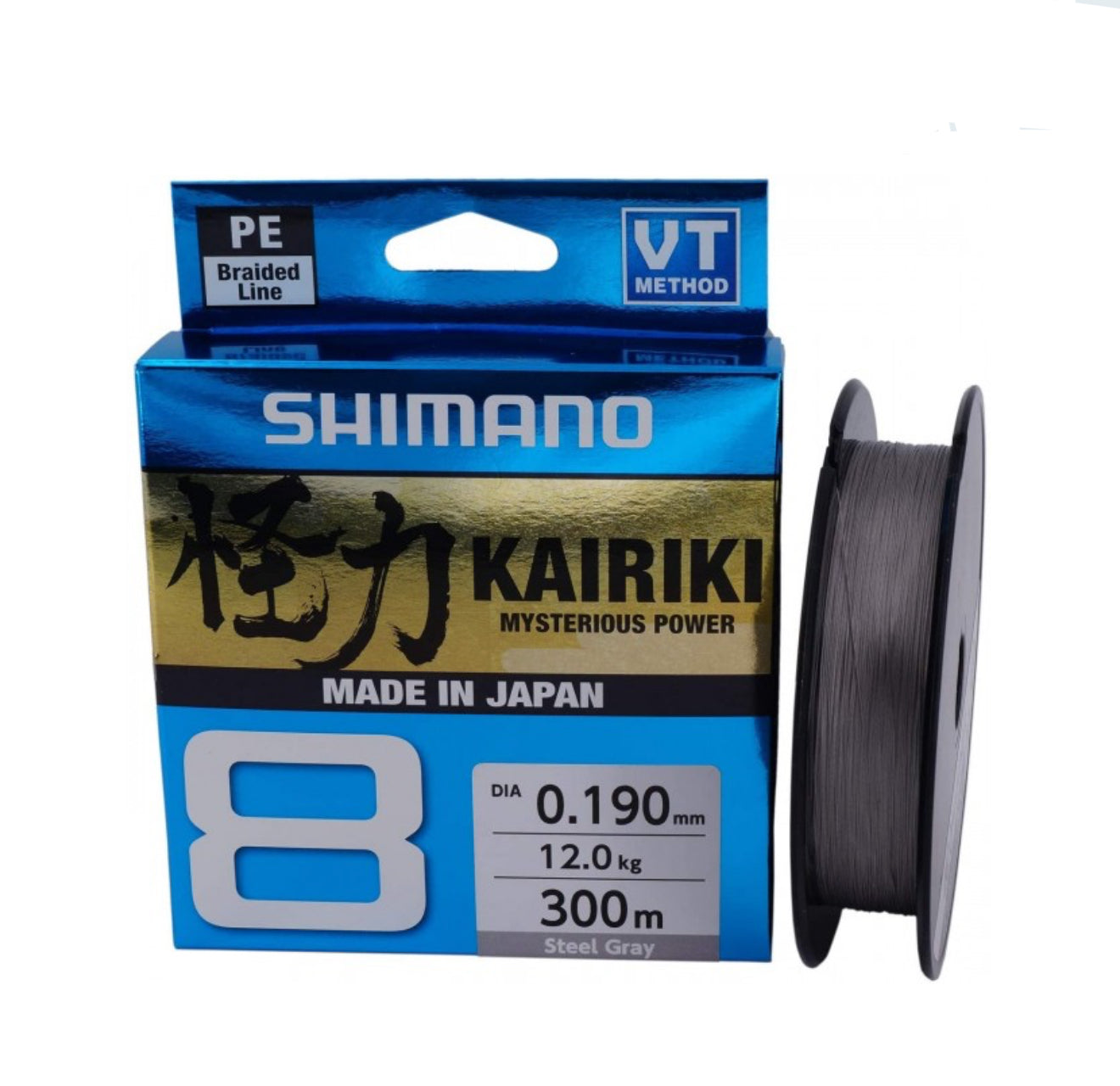 Shimano kairiki 8 150m steel gray