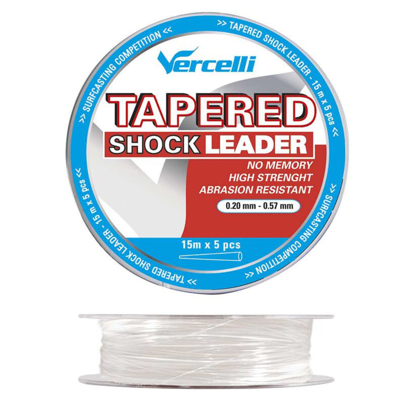 Vercelli tapered shock leader (arraché conique 10x15m)