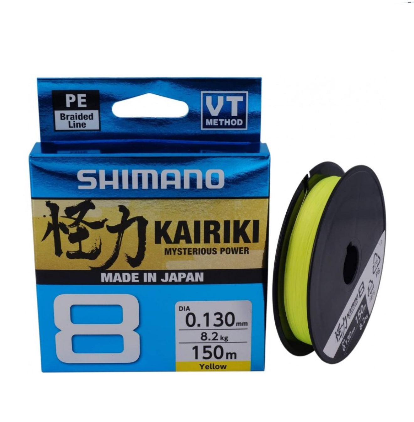 Shimano kairiki 8 150m yellow