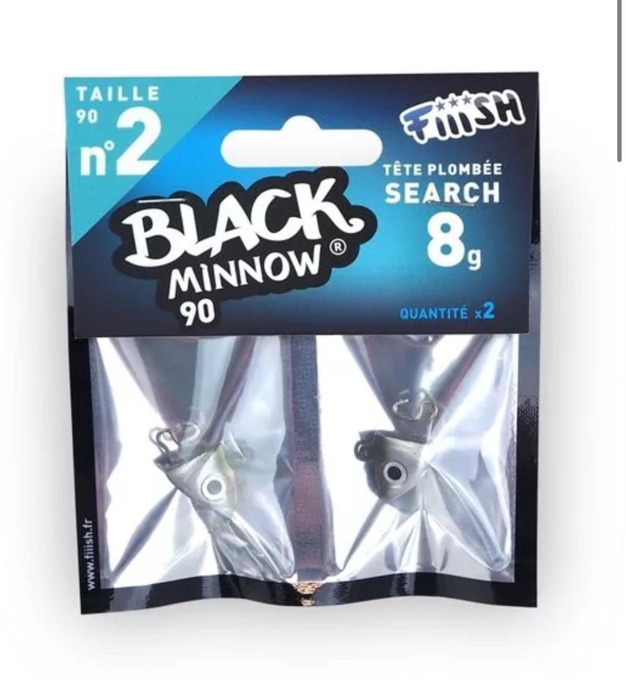 Tête plombée search 8g BLACK MINNOW